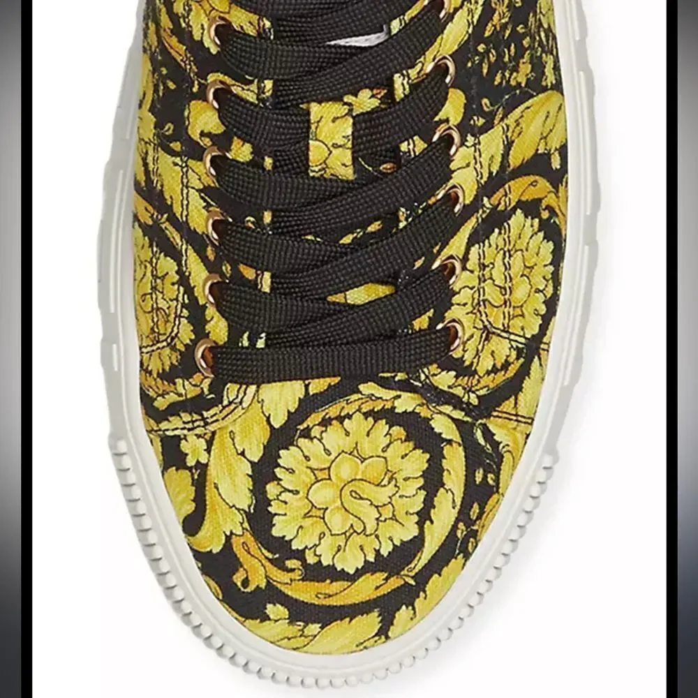 Versace Logo Jacquard Low-Top Sneakers